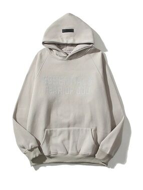 Fear of God Essentials Light Gray Hoodie - Men's Pullover